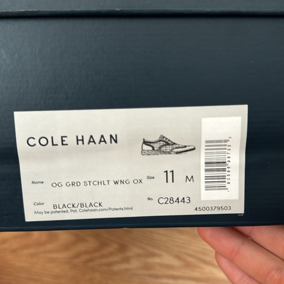 Cole Haan Men's OriginalGrand Wingtip Oxford Black Style C28443 - Picture 8 of 8